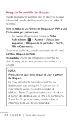 Preview for 24 page of LG E739 (Spanish) Guías Del Usuario Manual