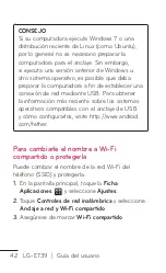 Preview for 42 page of LG E739 (Spanish) Guías Del Usuario Manual