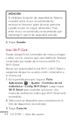 Preview for 44 page of LG E739 (Spanish) Guías Del Usuario Manual