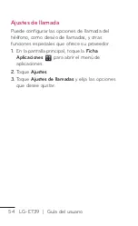 Preview for 54 page of LG E739 (Spanish) Guías Del Usuario Manual