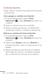 Preview for 56 page of LG E739 (Spanish) Guías Del Usuario Manual