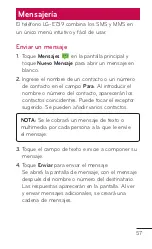 Preview for 57 page of LG E739 (Spanish) Guías Del Usuario Manual