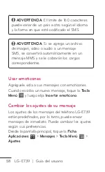 Preview for 58 page of LG E739 (Spanish) Guías Del Usuario Manual