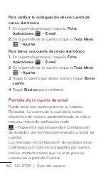 Preview for 60 page of LG E739 (Spanish) Guías Del Usuario Manual