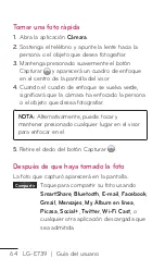 Preview for 64 page of LG E739 (Spanish) Guías Del Usuario Manual