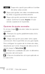 Preview for 70 page of LG E739 (Spanish) Guías Del Usuario Manual