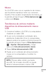 Preview for 73 page of LG E739 (Spanish) Guías Del Usuario Manual