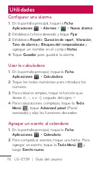 Preview for 76 page of LG E739 (Spanish) Guías Del Usuario Manual