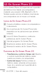 Preview for 82 page of LG E739 (Spanish) Guías Del Usuario Manual