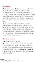 Preview for 96 page of LG E739 (Spanish) Guías Del Usuario Manual