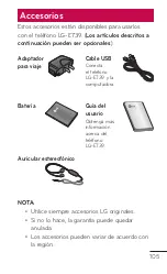 Preview for 105 page of LG E739 (Spanish) Guías Del Usuario Manual