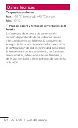 Preview for 106 page of LG E739 (Spanish) Guías Del Usuario Manual