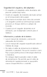 Preview for 120 page of LG E739 (Spanish) Guías Del Usuario Manual