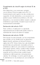 Preview for 126 page of LG E739 (Spanish) Guías Del Usuario Manual