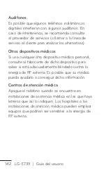 Preview for 142 page of LG E739 (Spanish) Guías Del Usuario Manual