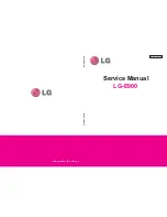 Preview for 1 page of LG E900 Service Manual