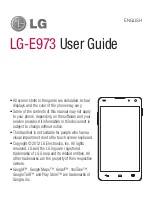 LG E973 User Manual preview