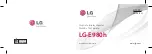 LG E980h Quick Start Manual preview