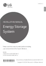 Preview for 1 page of LG ESS Home 10 Installation Manual