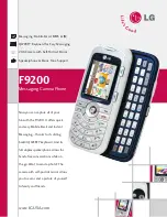 Preview for 1 page of LG F9200 -  Cell Phone 24 MB Specification Sheet