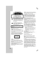 Preview for 2 page of LG FBS162V Owner'S Manual