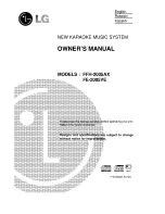 Предварительный просмотр 1 страницы LG FE-2005VE Owner'S Manual