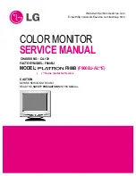 LG Flatron F900B Service Manual preview