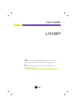 Предварительный просмотр 2 страницы LG Flatron L1510BF User Manual