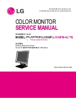 LG Flatron L1510P Service Manual предпросмотр