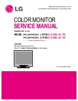 Предварительный просмотр 1 страницы LG Flatron L1515S Service Manual