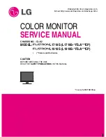 Предварительный просмотр 1 страницы LG FLATRON L1719S Service Manual