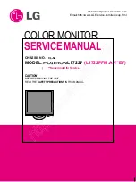 Preview for 1 page of LG Flatron L1722P Service Manual