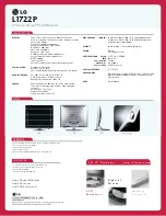 Предварительный просмотр 2 страницы LG Flatron L1722P Specifications