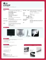 Preview for 2 page of LG Flatron L1722P Specifications