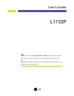 LG Flatron L1722P User Manual preview