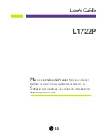 Preview for 1 page of LG Flatron L1722P User Manual