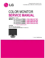 Preview for 1 page of LG Flatron L1750H Service Manual