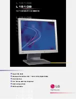 LG Flatron L1810B Specification Sheet preview