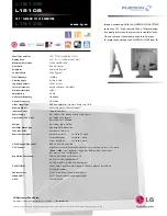 Предварительный просмотр 2 страницы LG Flatron L1810B Specification Sheet