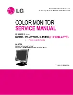 Предварительный просмотр 1 страницы LG Flatron L1910B Service Manual