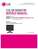 LG FLATRON L1910P Service Manual предпросмотр