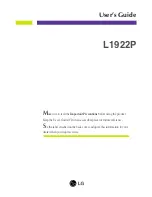 Предварительный просмотр 1 страницы LG Flatron L1922P User Manual