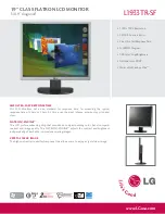 Preview for 1 page of LG FLATRON L1933TR-SF Specification Sheet