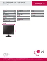 Preview for 2 page of LG FLATRON L1933TR-SF Specification Sheet