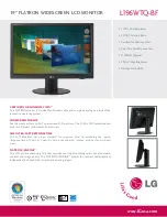 LG Flatron L196WTQ Specifications предпросмотр