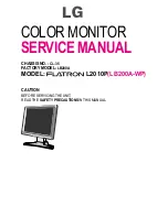 LG Flatron L2010P Service Manual предпросмотр