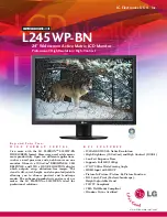 LG Flatron L245WP-BN Specifications предпросмотр