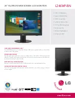 Preview for 1 page of LG Flatron L246WP Specifications