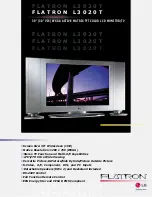 Предварительный просмотр 1 страницы LG Flatron L3020T Specifications