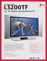 LG Flatron L3200TF Specifications предпросмотр